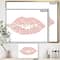 Designart - fashion Glam Lips on Gold II - Posh & Luxe Canvas in Gold Frame